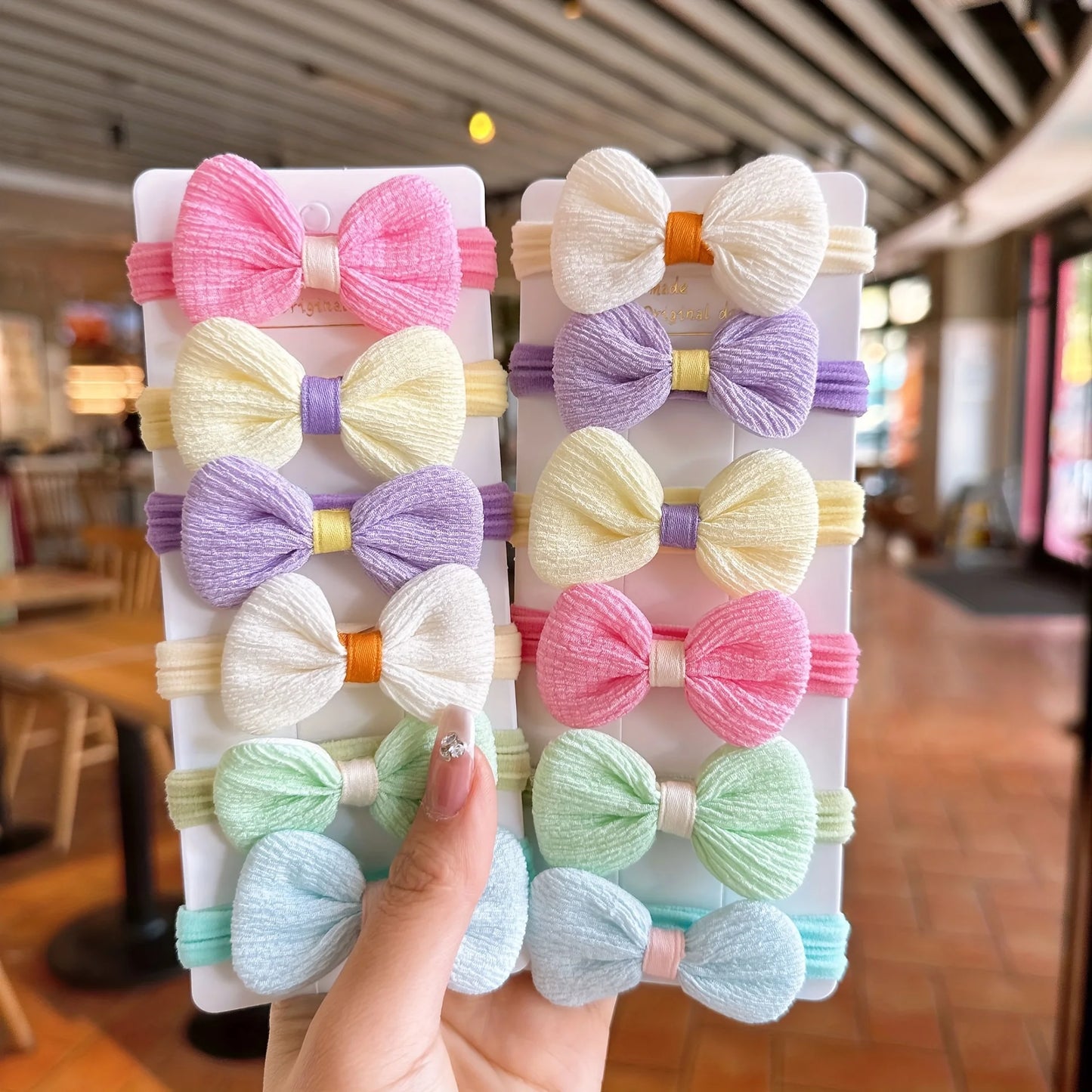 Flower Hair Bows – Set of 6 or 12 Pieces