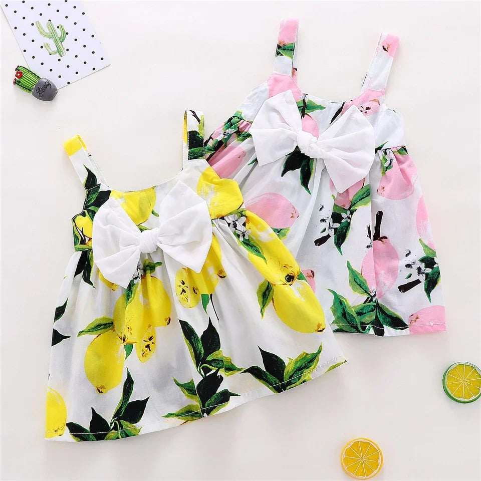 Princess Dress for Baby Girl – Sleeveless with Big Bow | Summer 0–24 Months