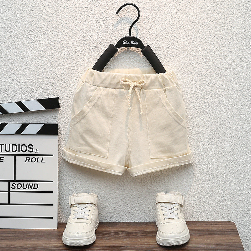 Summer Clothes Set for Boys – Letter T-Shirt & Tooling Shorts 2-Piece (12 Months to 5 Years)