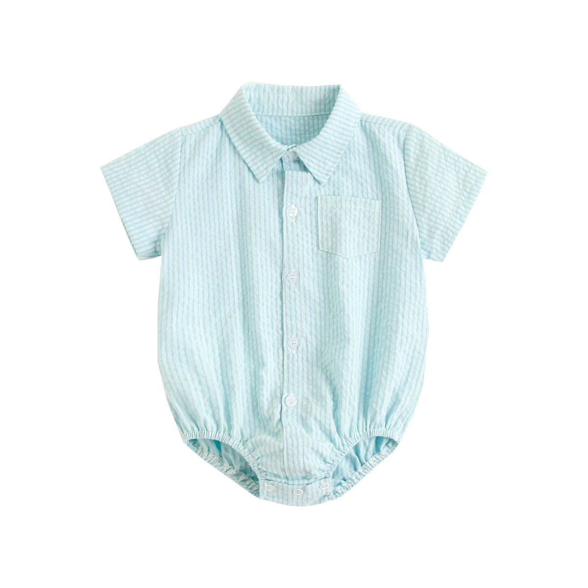 Summer Baby Shirt-Onesie for Boys with Checkered Pattern – 0 to 3 Years