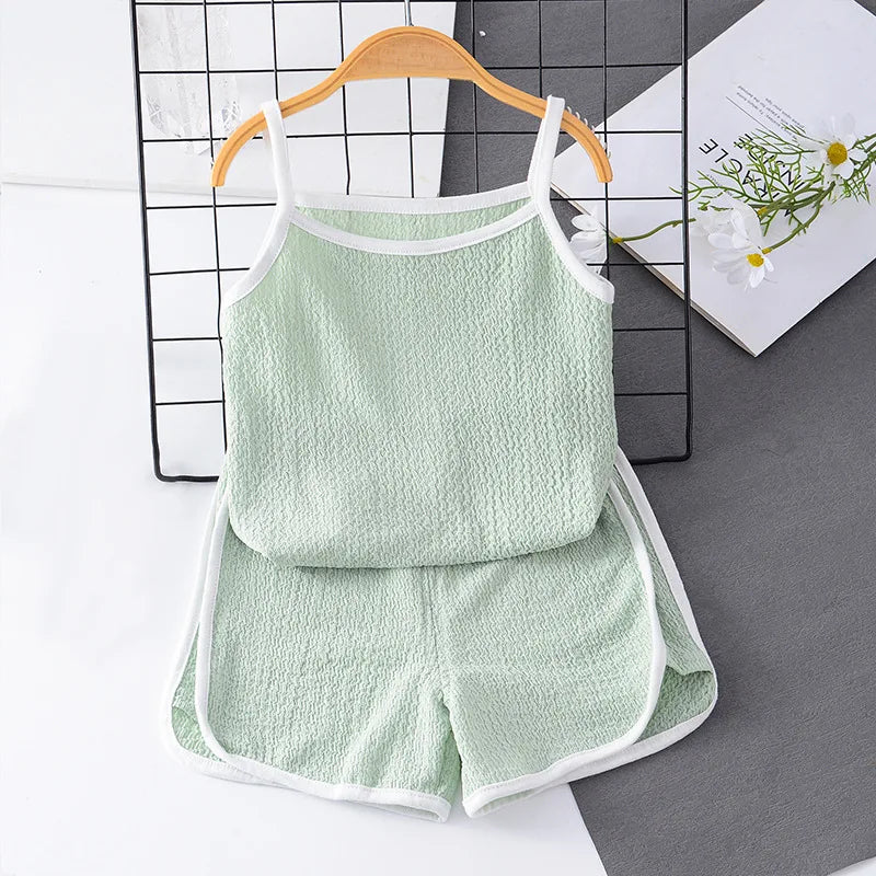 Children's Summer Set with Tank Top & Shorts – From 9 months to 4 years