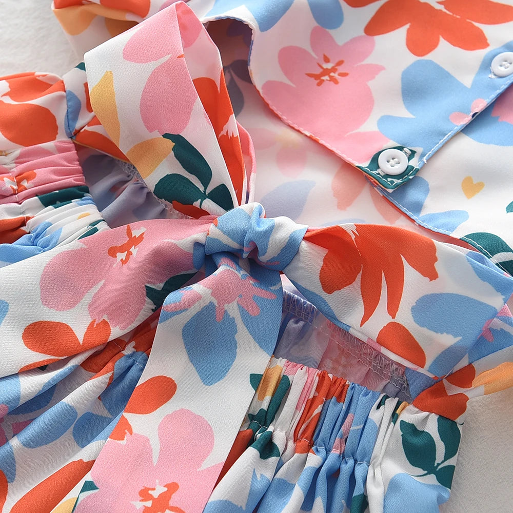 Summer Dress with Flowers for Girls (3 to 7 Years)