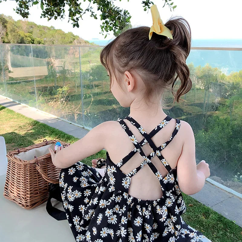 Sleeveless Daisy Dress for Girls – Light Summer Style (2–6 Years)