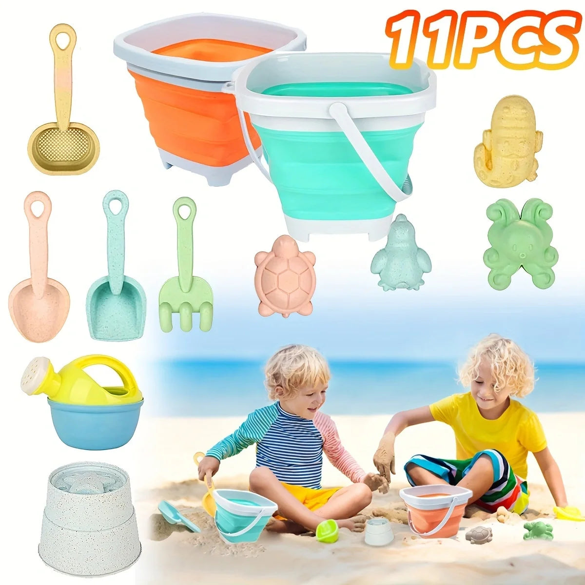 Sand Play Set for Kids – 11 Pieces