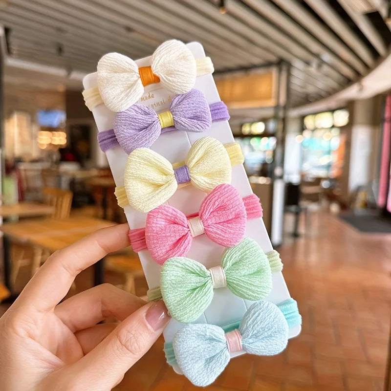 Flower Hair Bows – Set of 6 or 12 Pieces