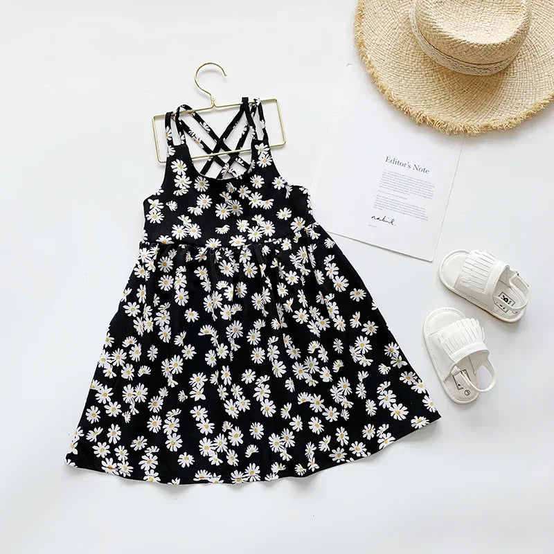 Sleeveless Daisy Dress for Girls – Light Summer Style (2–6 Years)
