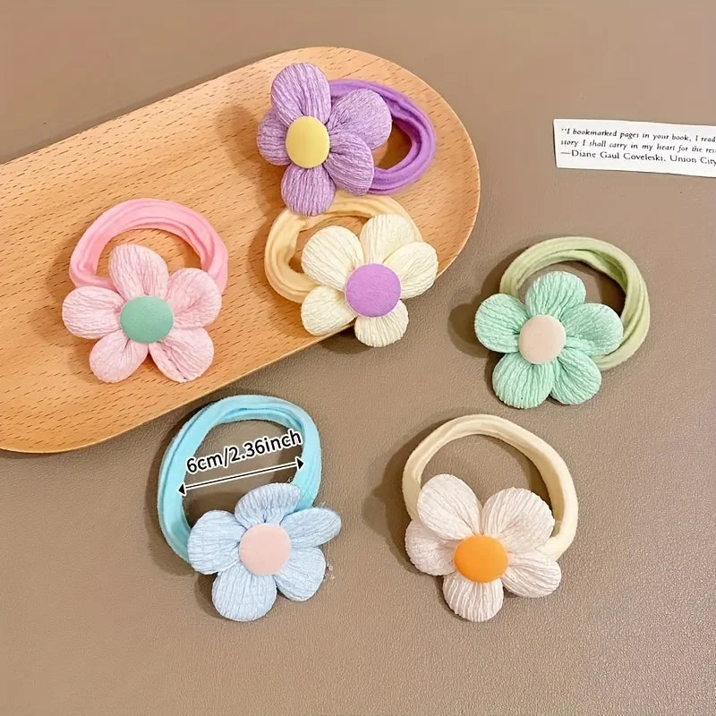 Flower Hair Bows – Set of 6 or 12 Pieces