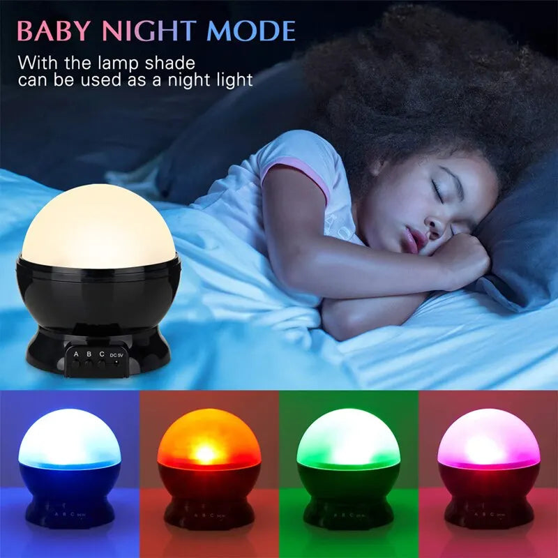 Galaxy Night Light Projector με αστέρια και σχέδια φεγγαριού για παιδιά