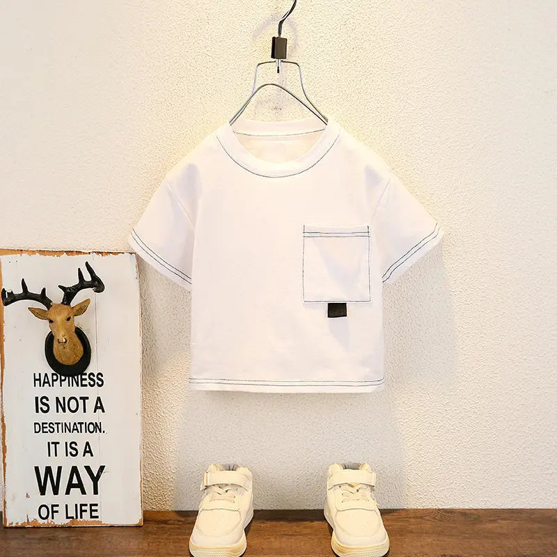 Summer Set for Boys – Cotton Shirt & Pants (1–5 Years)