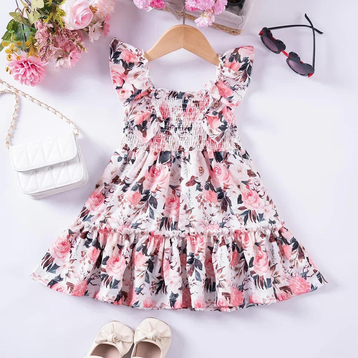 Floral Dress with Straps for Girls (1–6 years)