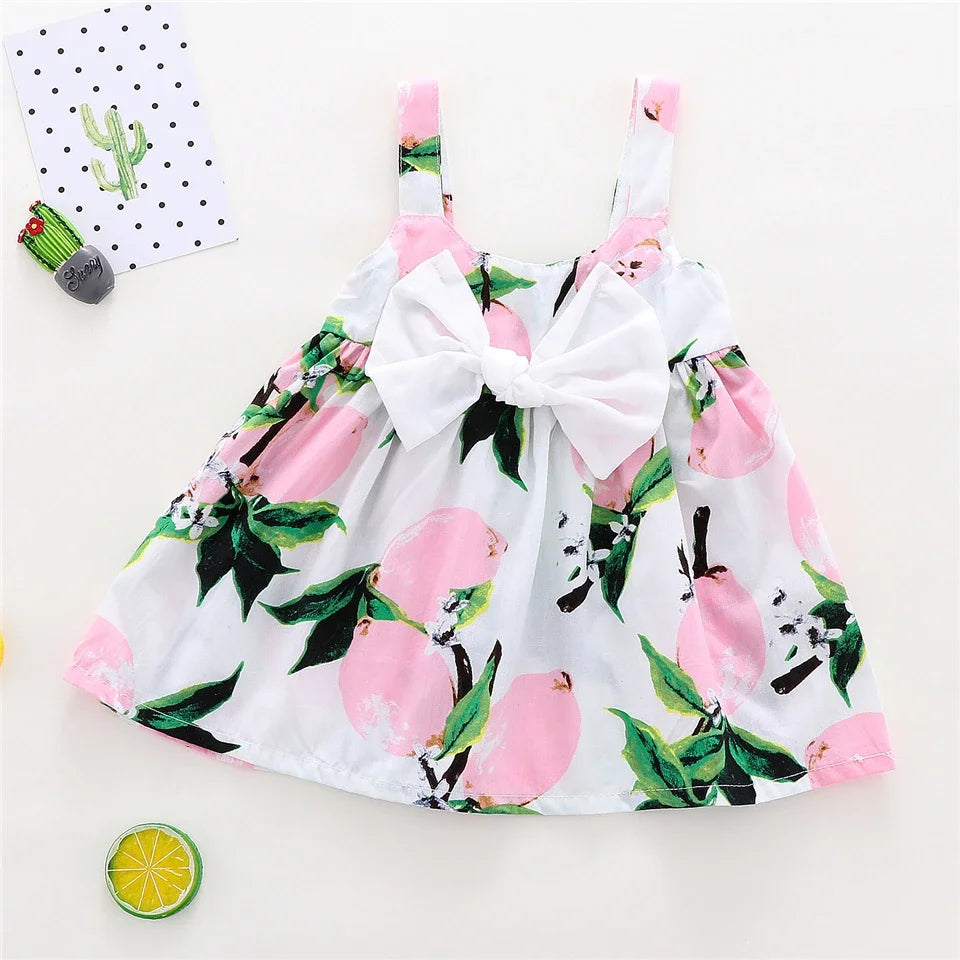 Princess Dress for Baby Girl – Sleeveless with Big Bow | Summer 0–24 Months
