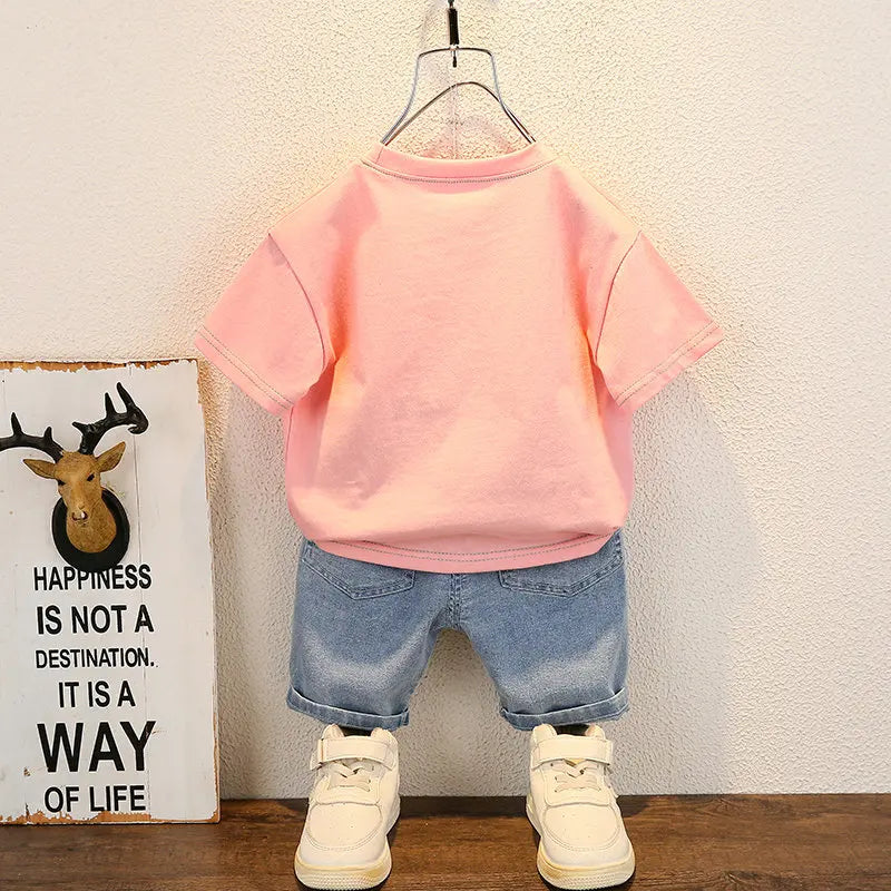 Summer Set for Boys – Cotton Shirt & Pants (1–5 Years)