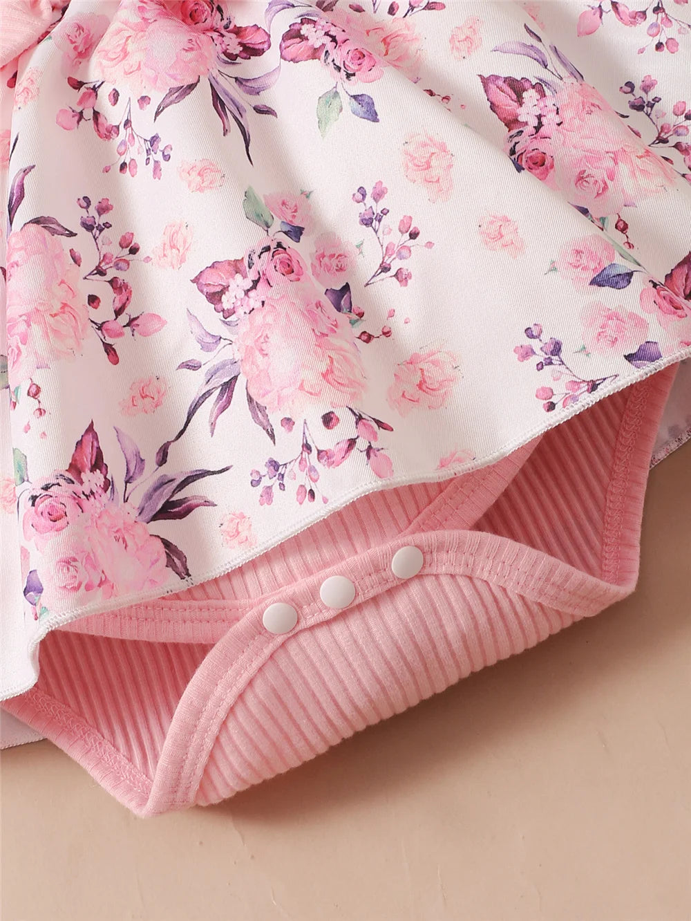 Summer Dress-Bodice for Baby Girl – Floral Dress Look with Ribbon (0–18 Months)