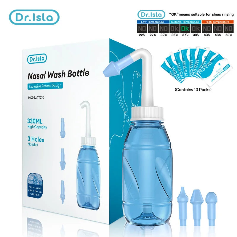 Dr.isla 300ML Nasal Wash for children – Nasal Rinse Bottle for Allergies & Rhinitis