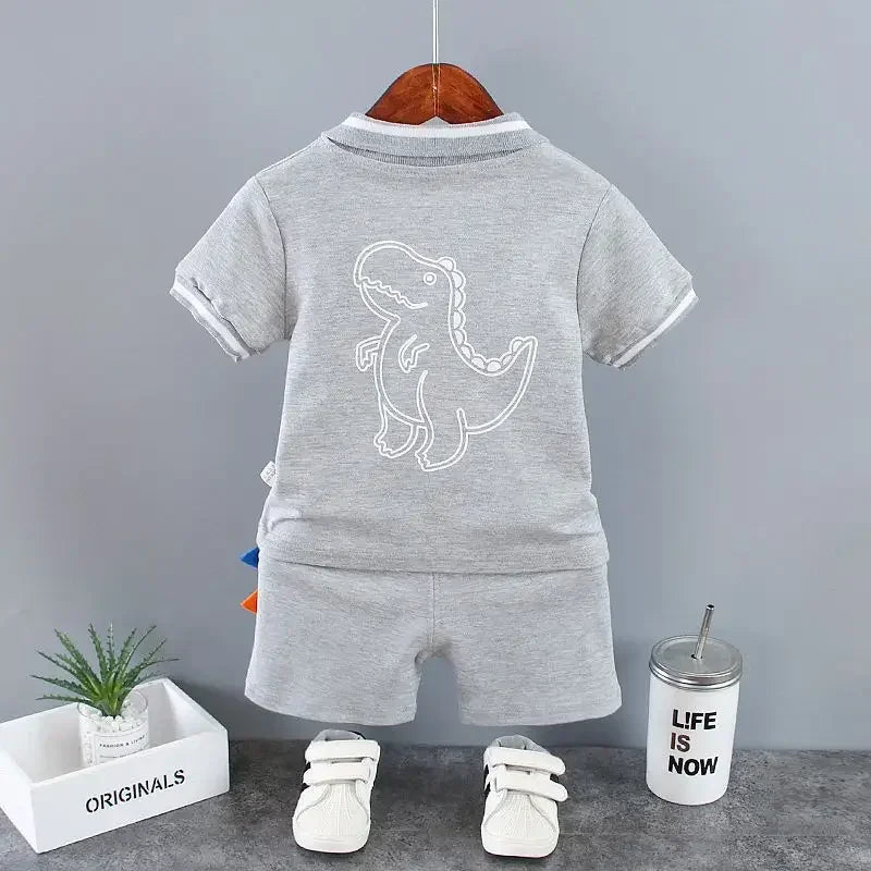 Outfit For Baby Boys Set Dinosaur. T-Shirts+Shorts