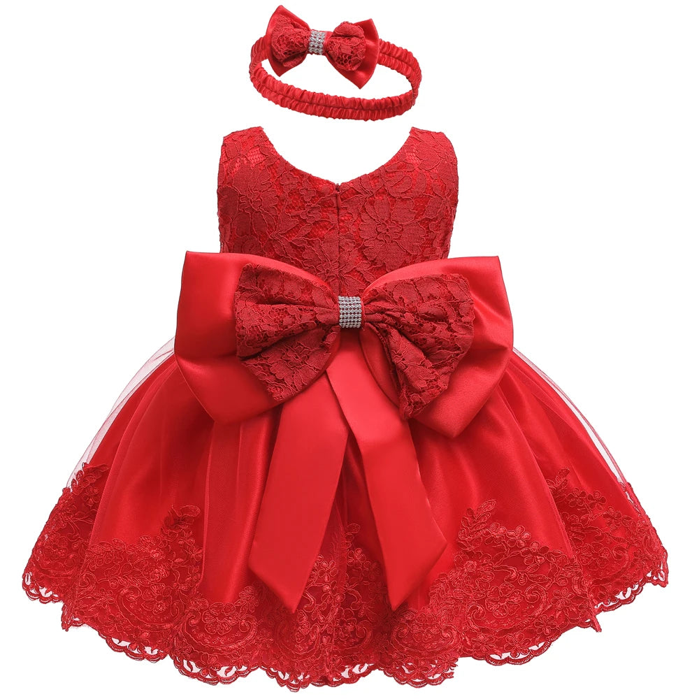 Baby Girls Dress Βow Set