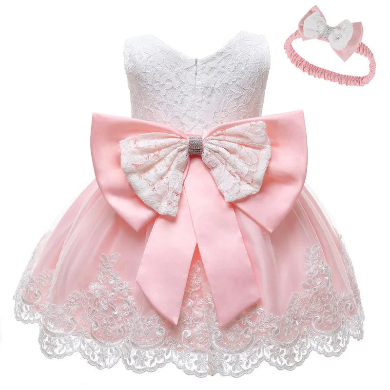 Baby Girls Dress Βow Set