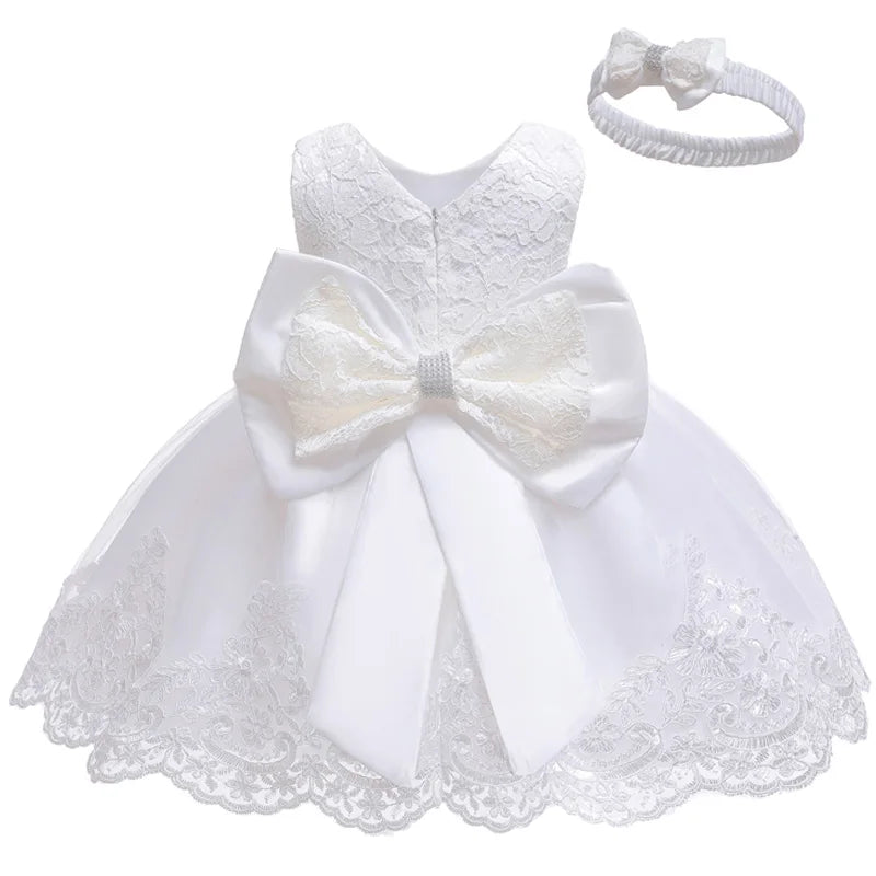Baby Girls Dress Βow Set