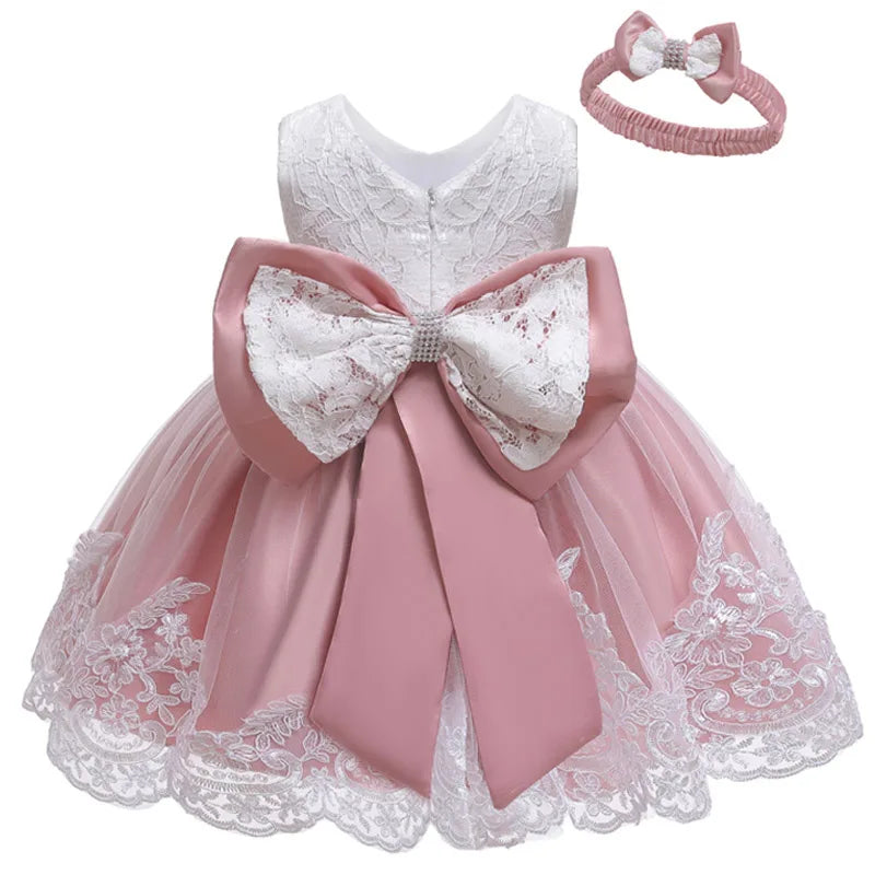 Baby Girls Dress Βow Set