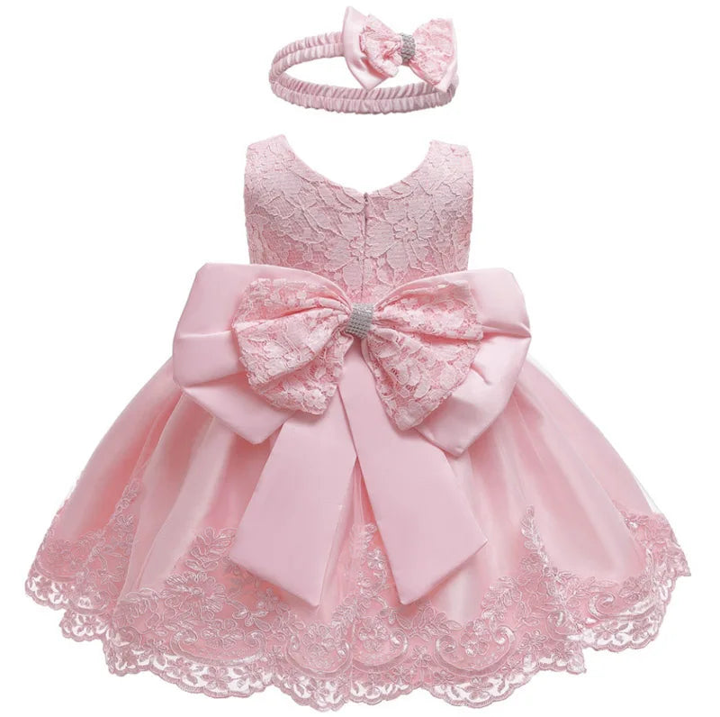 Baby Girls Dress Βow Set