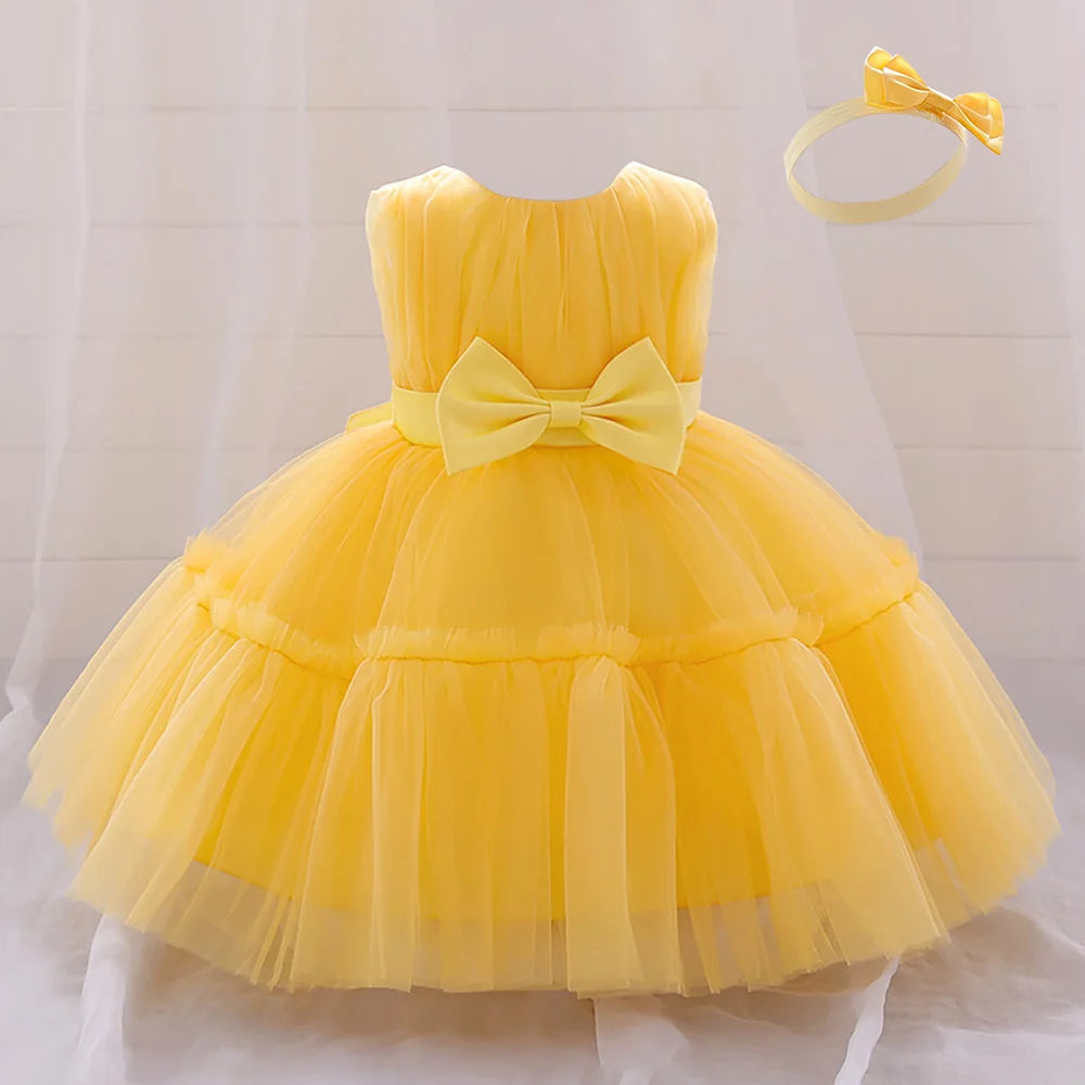 Tulle Dress with Bow Set for Babies