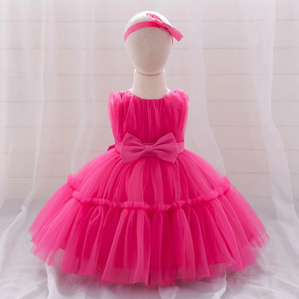 Tulle Dress with Bow Set for Babies