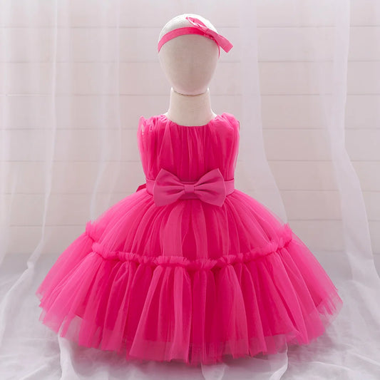 Tulle Dress with Bow Set for Babies