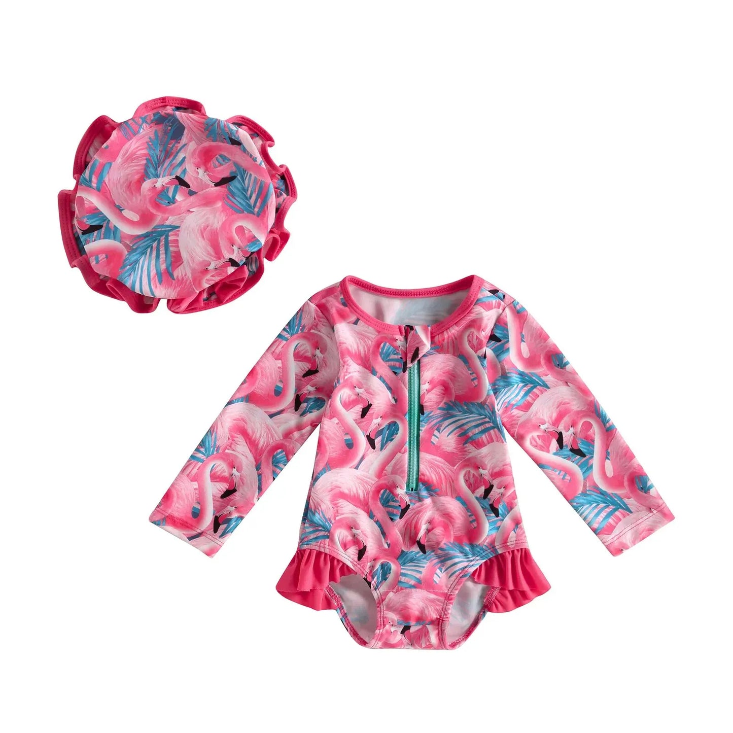 One-piece Swimsuit &amp; Ribbon for Little Girl