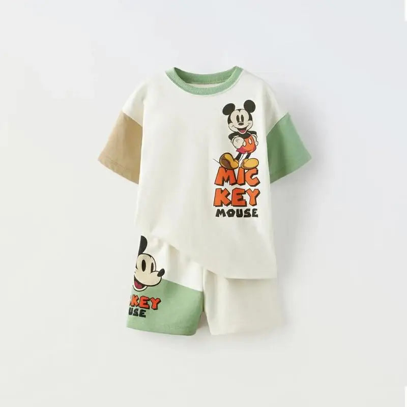 Cartoon Baby Boys Summer Set – T-shirt & Shorts