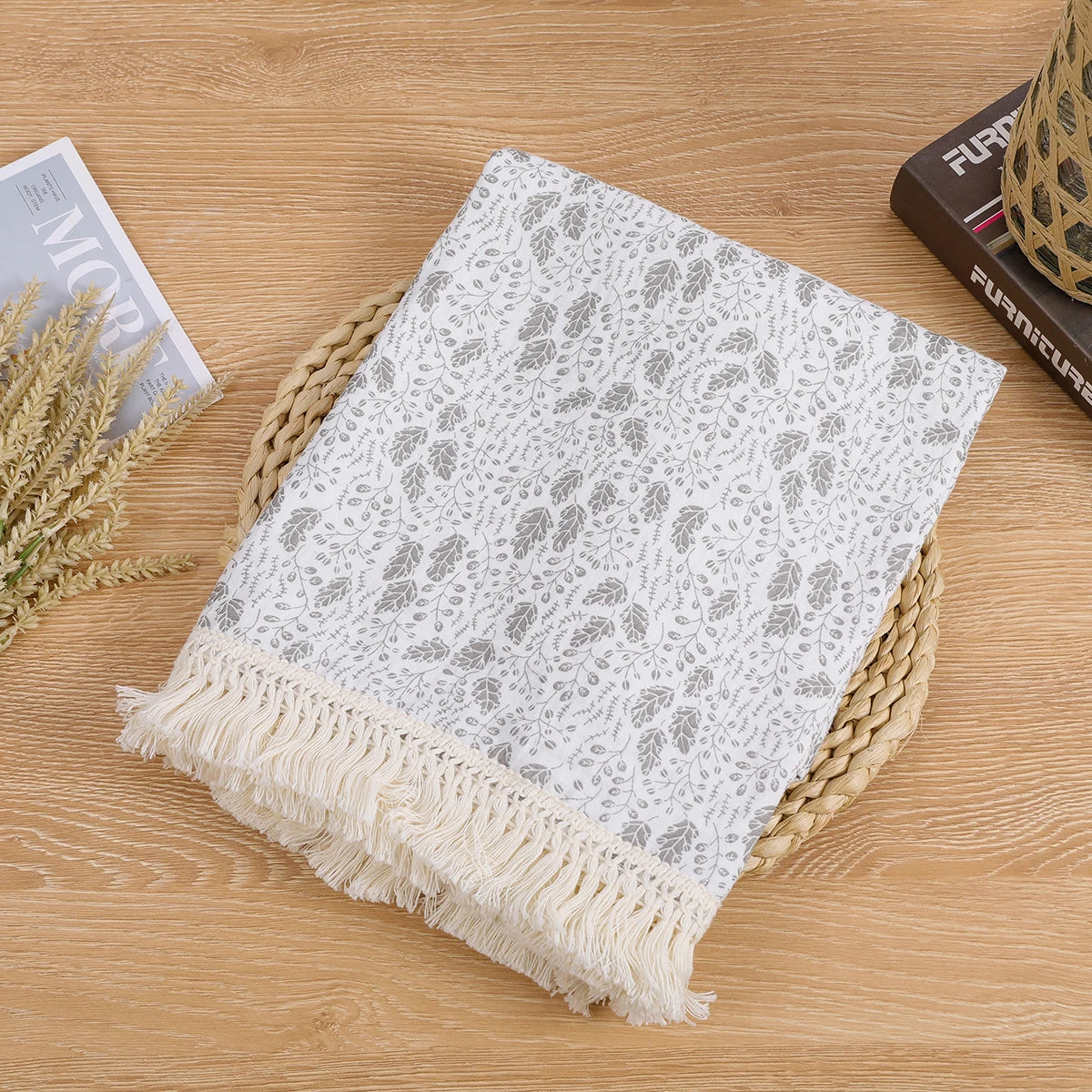 Double Guaze Tassel Swaddle Blankets For Baby Cotton Muslin