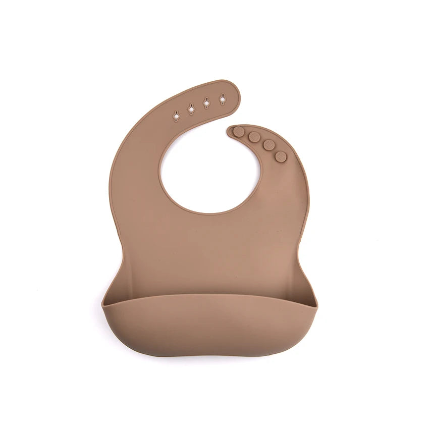Silicone Baby Bib with Food Collection Pouch