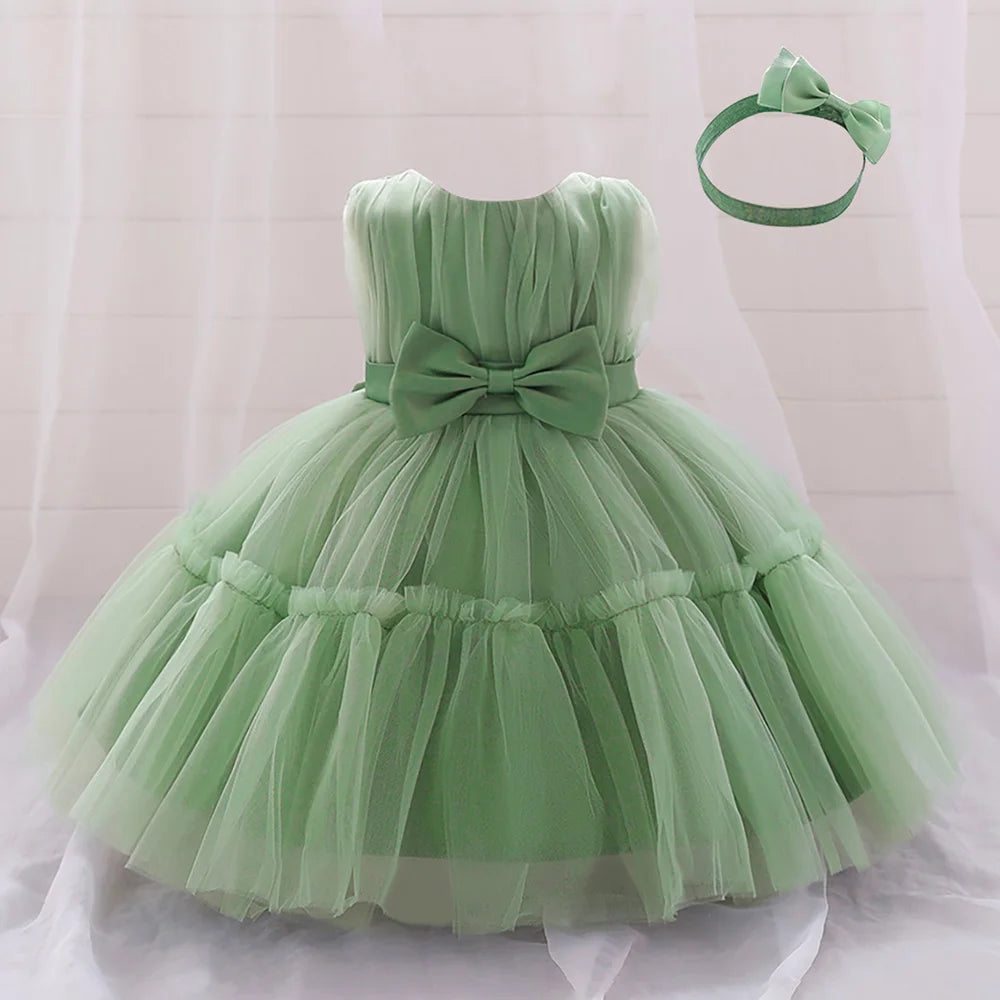 Tulle Dress with Bow Set for Babies