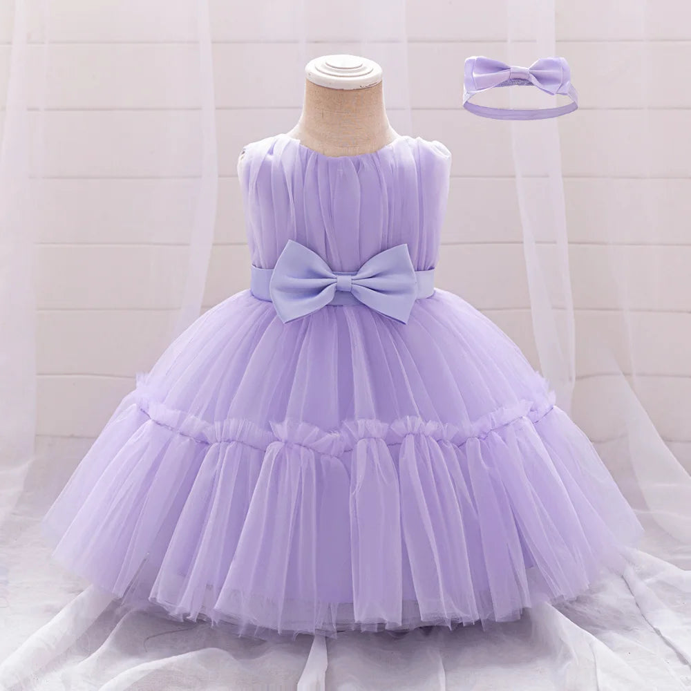 Tulle Dress with Bow Set for Babies