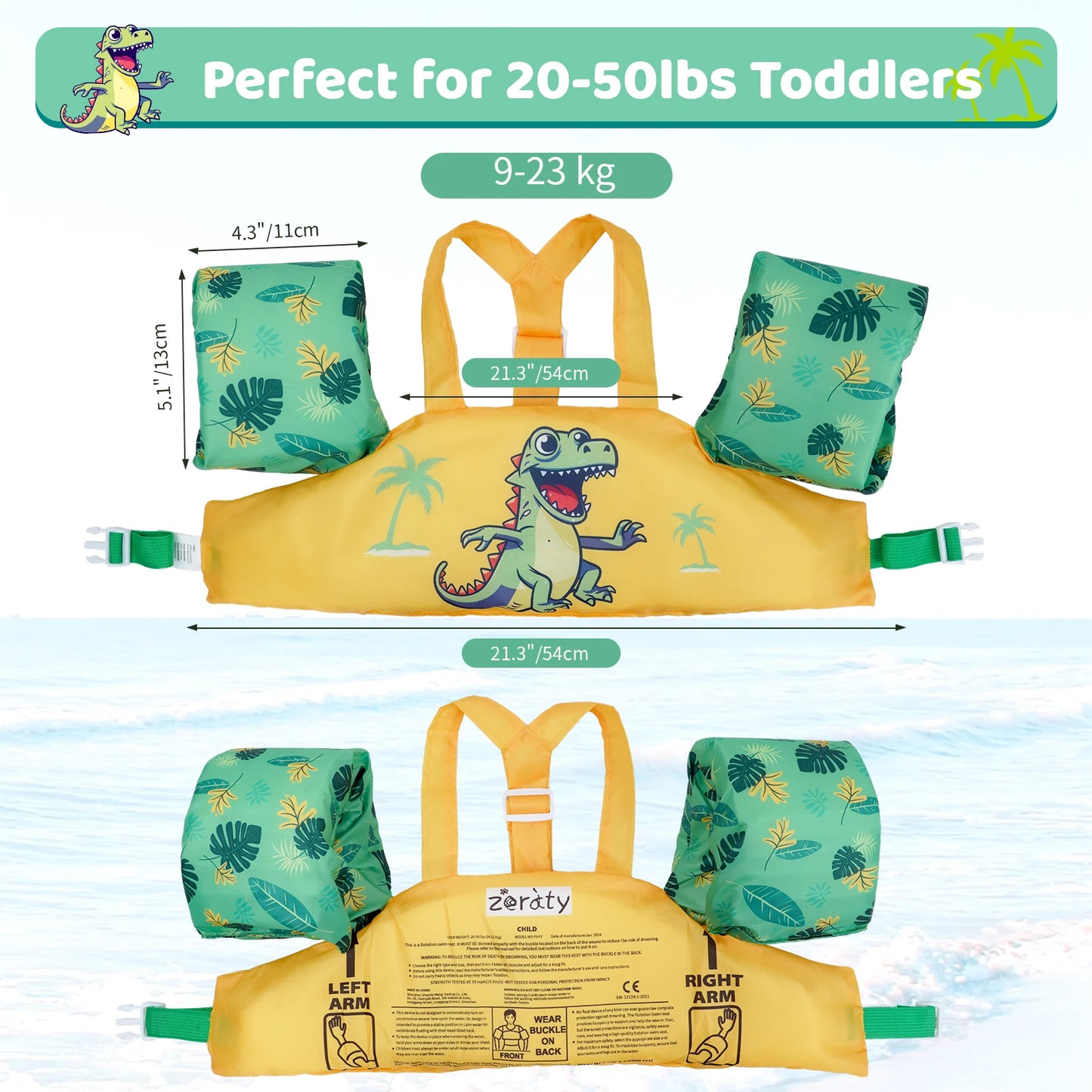 Children's Swimming Vest with Built-in Lifebuoys
