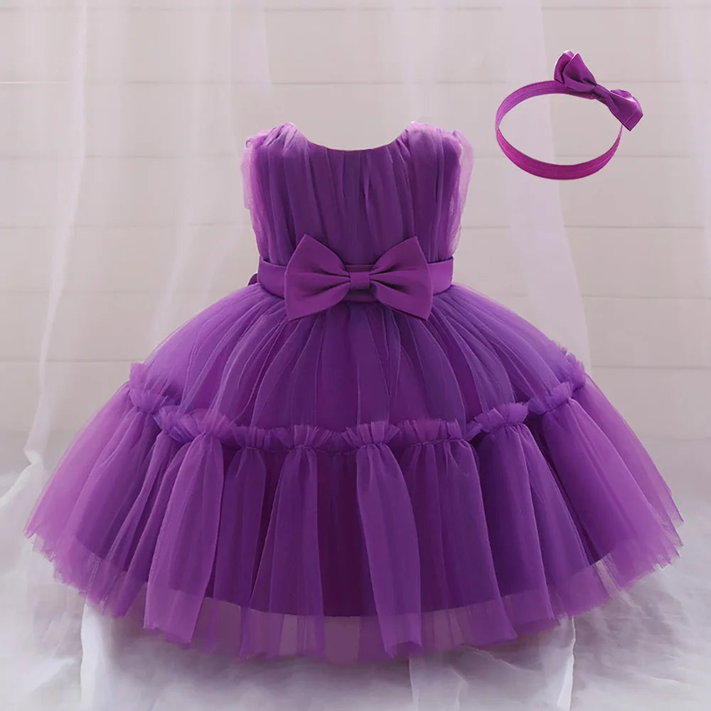 Tulle Dress with Bow Set for Babies