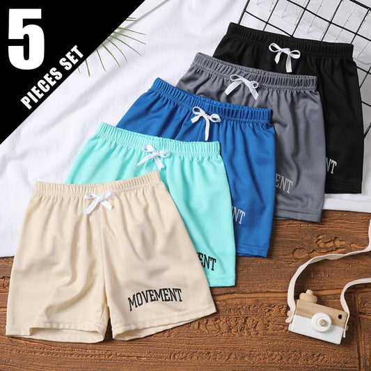 Quick-Drying Summer Kids Shorts with Net – Set of 3 or 5 Pieces.