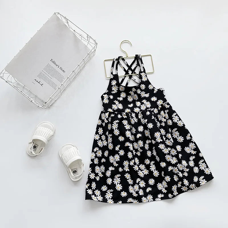 Sleeveless Daisy Dress for Girls – Light Summer Style (2–6 Years)