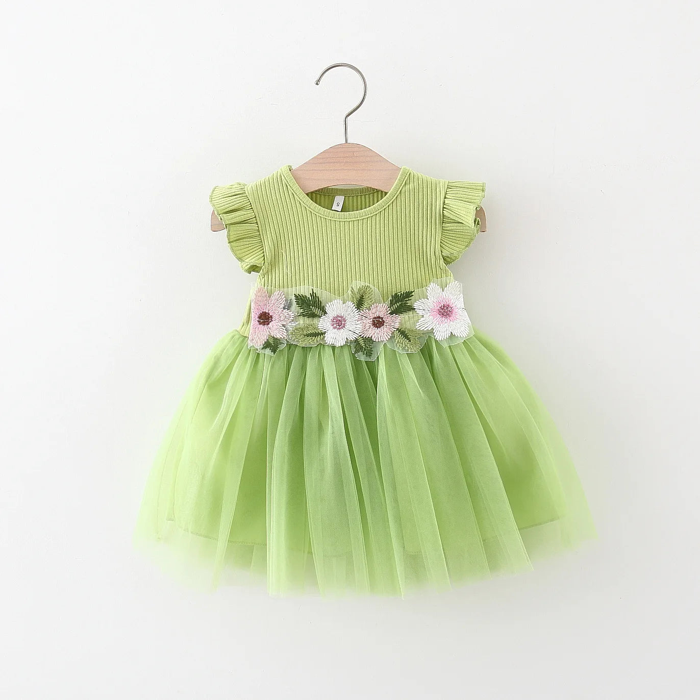 Girls' Dress With Flowers