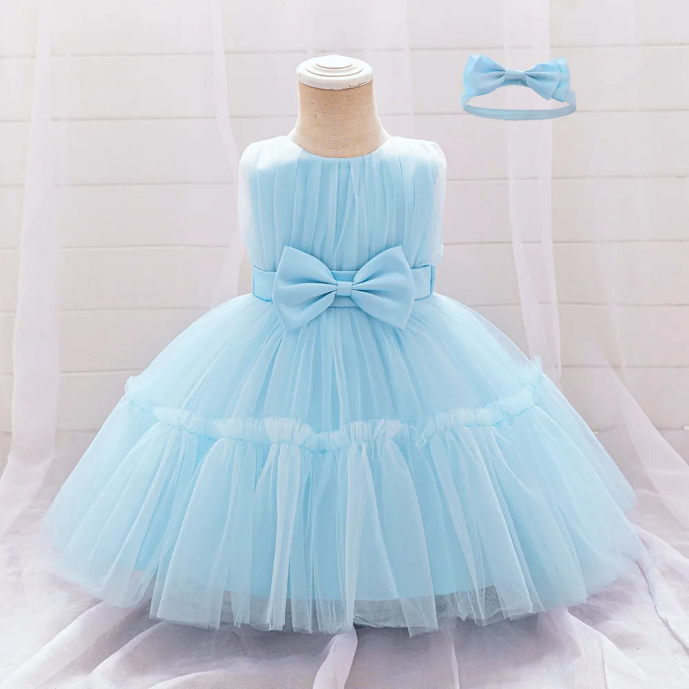 Tulle Dress with Bow Set for Babies