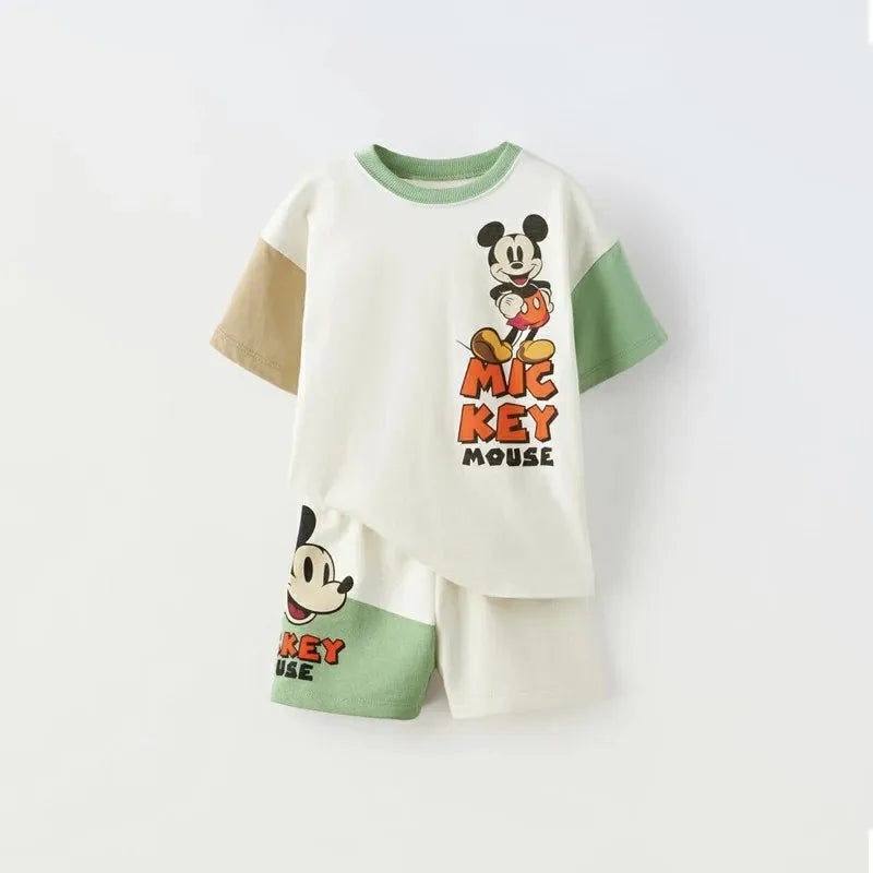 Cartoon Baby Boys Summer Set – T-shirt & Shorts