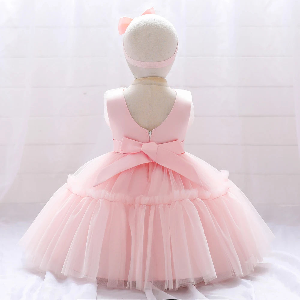 Tulle Dress with Bow Set for Babies