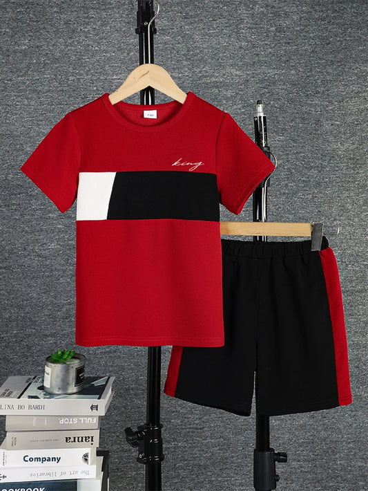 Summer 2-Piece Set T-shirt and Shorts for Boys