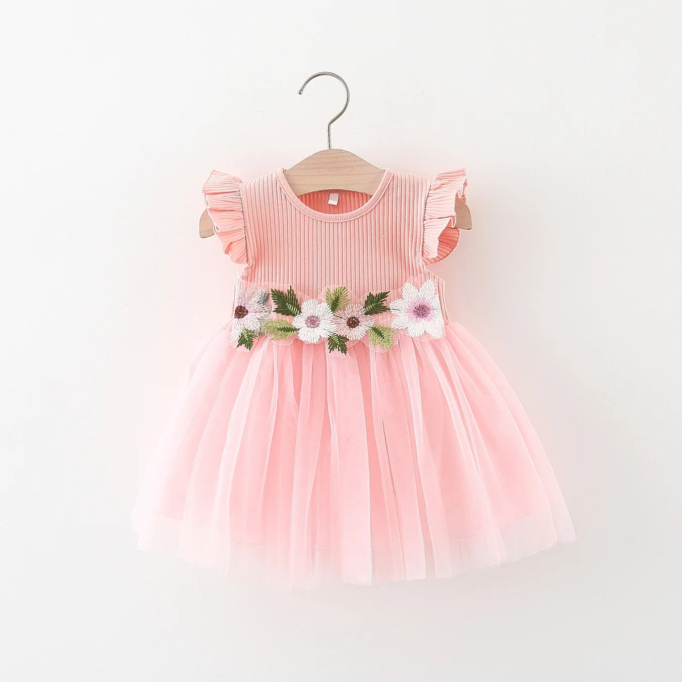 Girls' Dress With Flowers