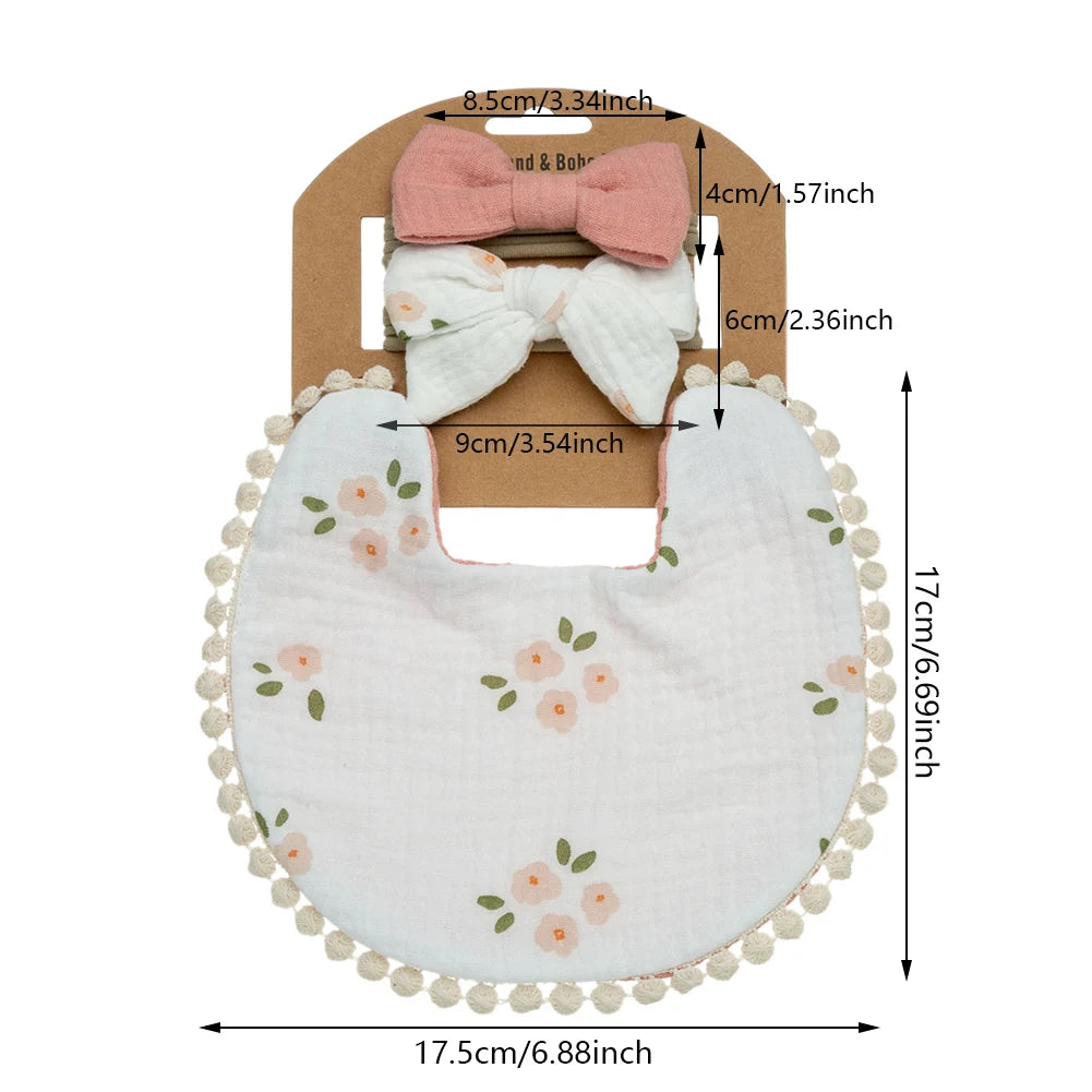 Σετ Baby Flower Bibs 3 τμχ