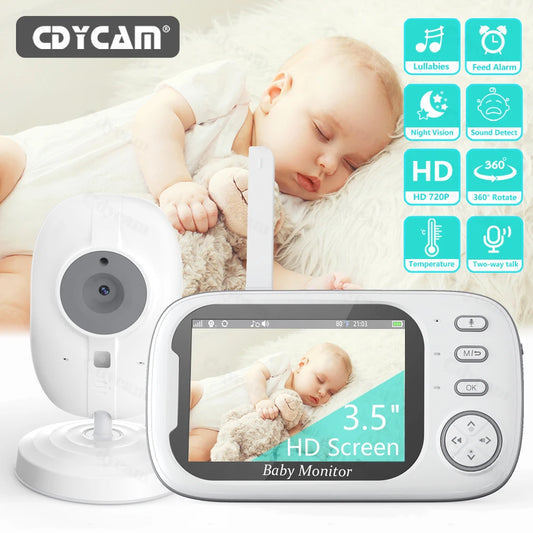 3.5 Inch Wireless Baby Monitor with Night Vision, Temperature and Sound