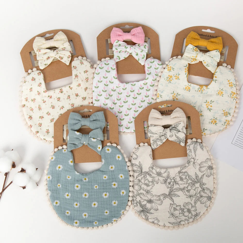 Σετ Baby Flower Bibs 3 τμχ