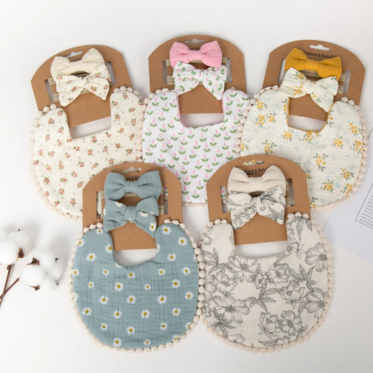 Σετ Baby Flower Bibs 3 τμχ