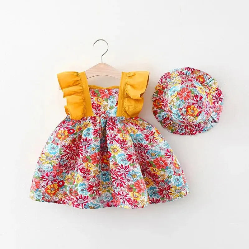 Floral Dress With Hat