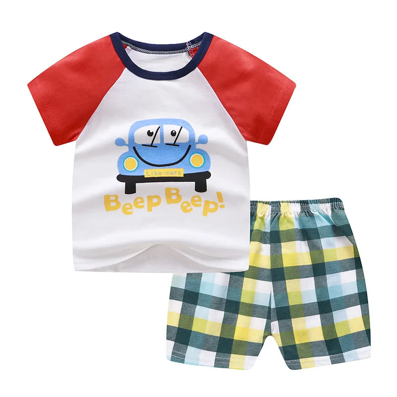 Tracksuit for Babies and Children 2-piece Set of T-shirt and Shorts