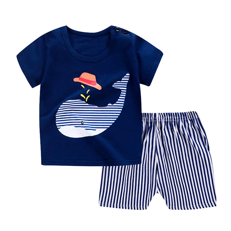Tracksuit for Babies and Children 2-piece Set of T-shirt and Shorts